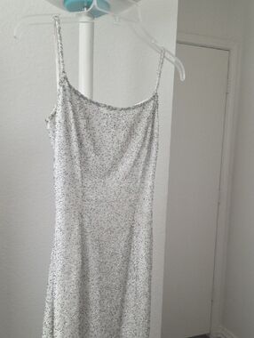 Michaelangelo White Satin Bridal Top with Silver Beads Embellished Detail